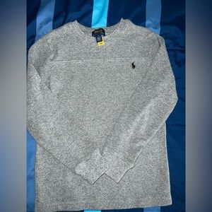 Polo by Ralph Lauren gray thermal big sleeve, size 7